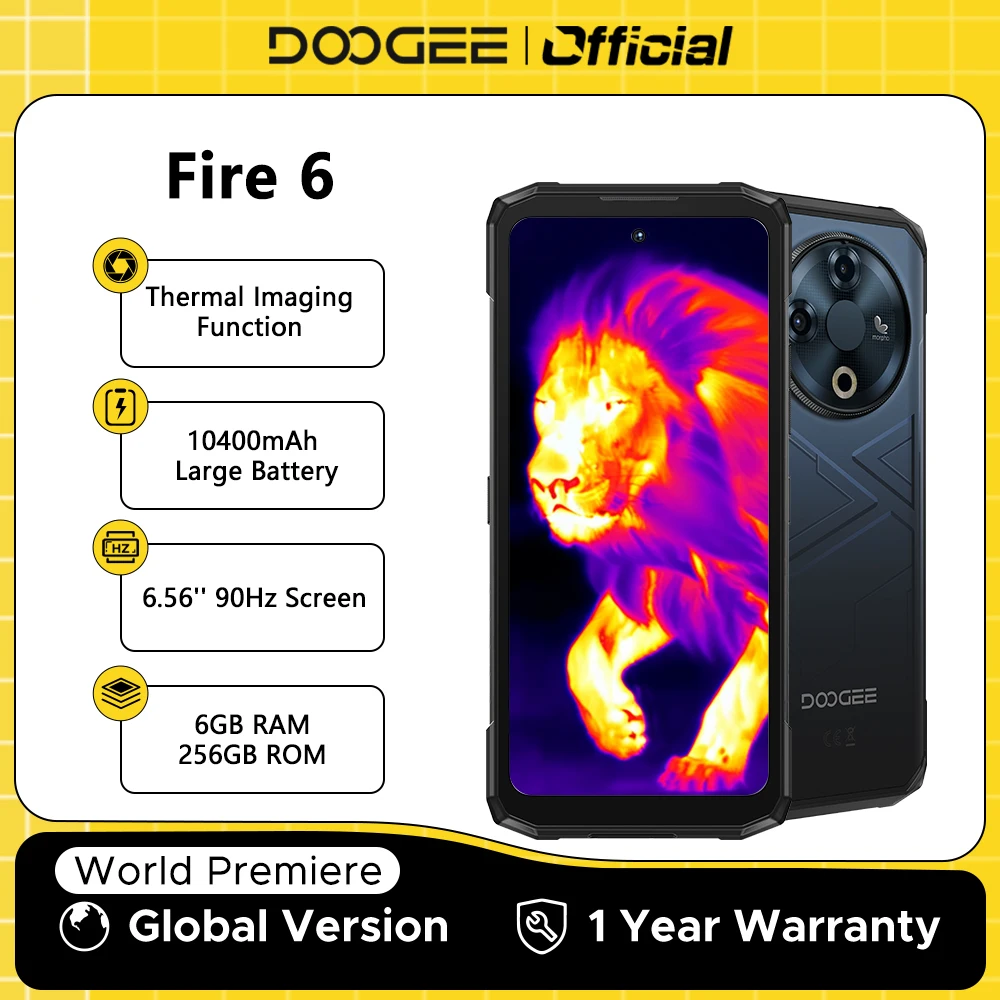 DOOGEE Fire 6 견고한 휴대폰 필수템