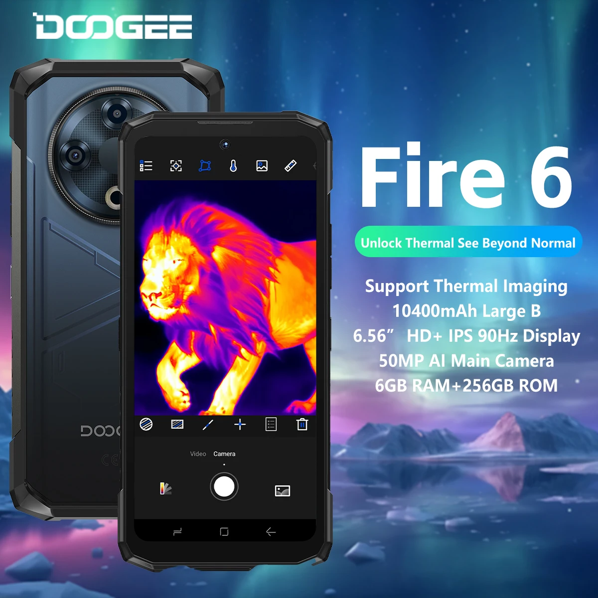 DOOGEE Fire 6 견고한 휴대폰 할인이벤트