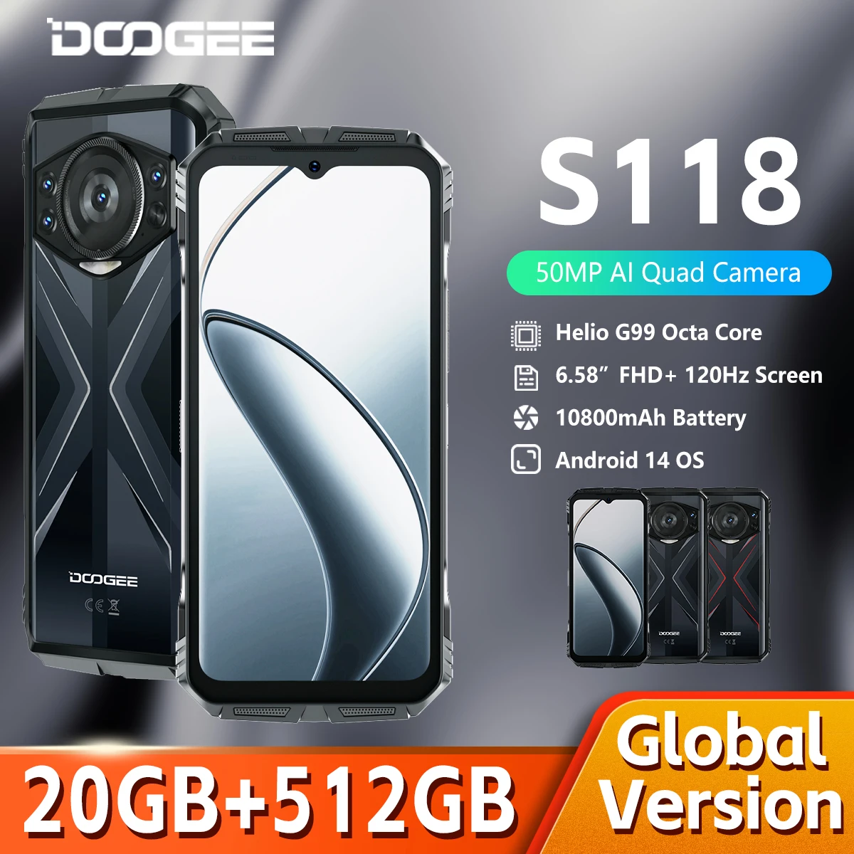 DOOGEE S118 견고한 스마트폰 할인이벤트