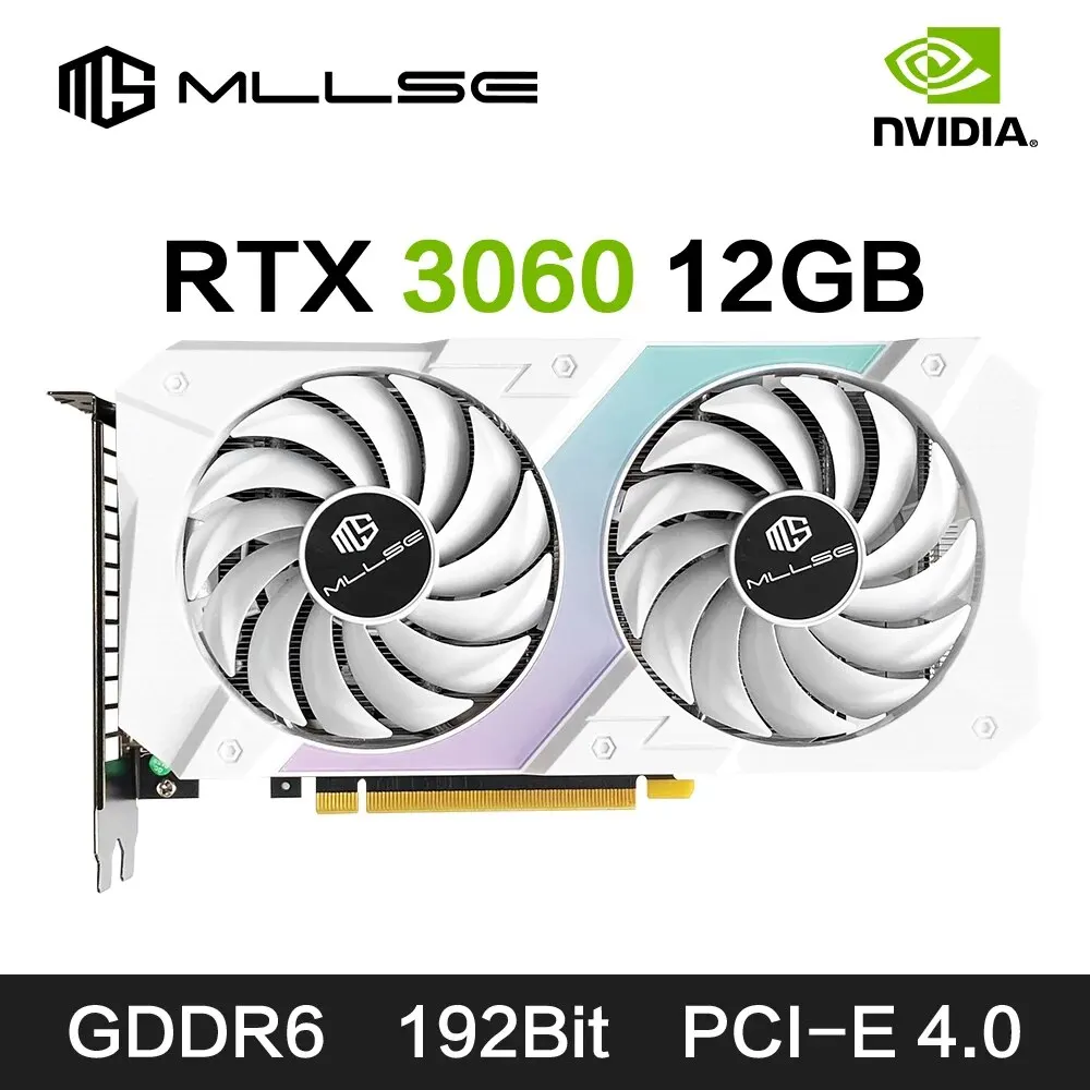 MLLSE RTX 3060 12GB 그래픽 카드 GDDR6 192Bit PCI Express 4.0 × 16 8Pin NVIDIA GPU Rtx 3060 게임 비디오 카드 Placa De Video 선물추천