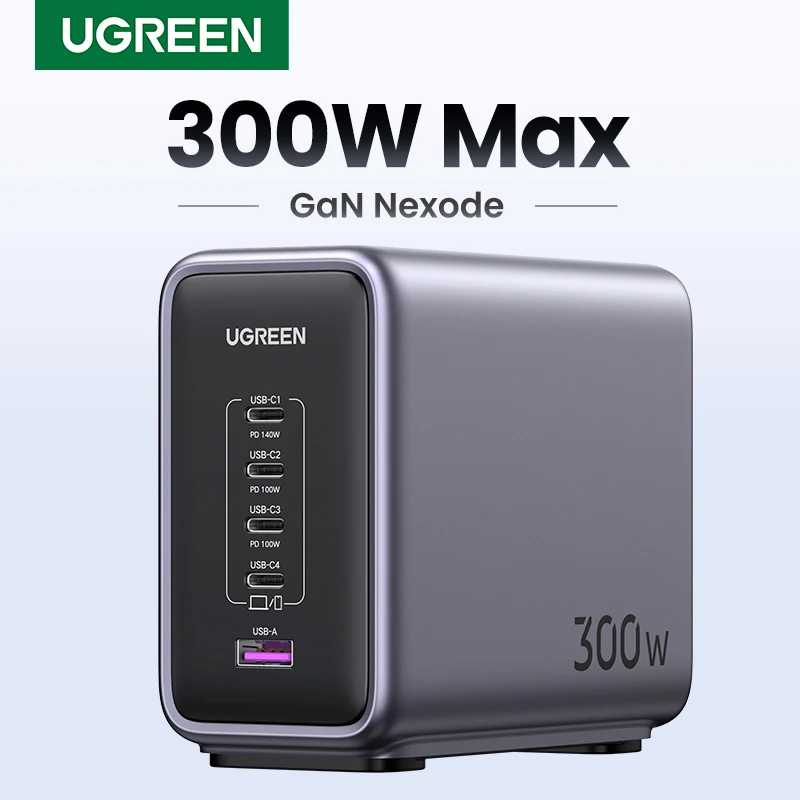 UGREEN 300W Gan 충전기 데스크탑 충전소 USB 충전기 140W Max 싱글 포트 PD3.1 MacBook Pro iPad iPhone용 급속 충전기 비교